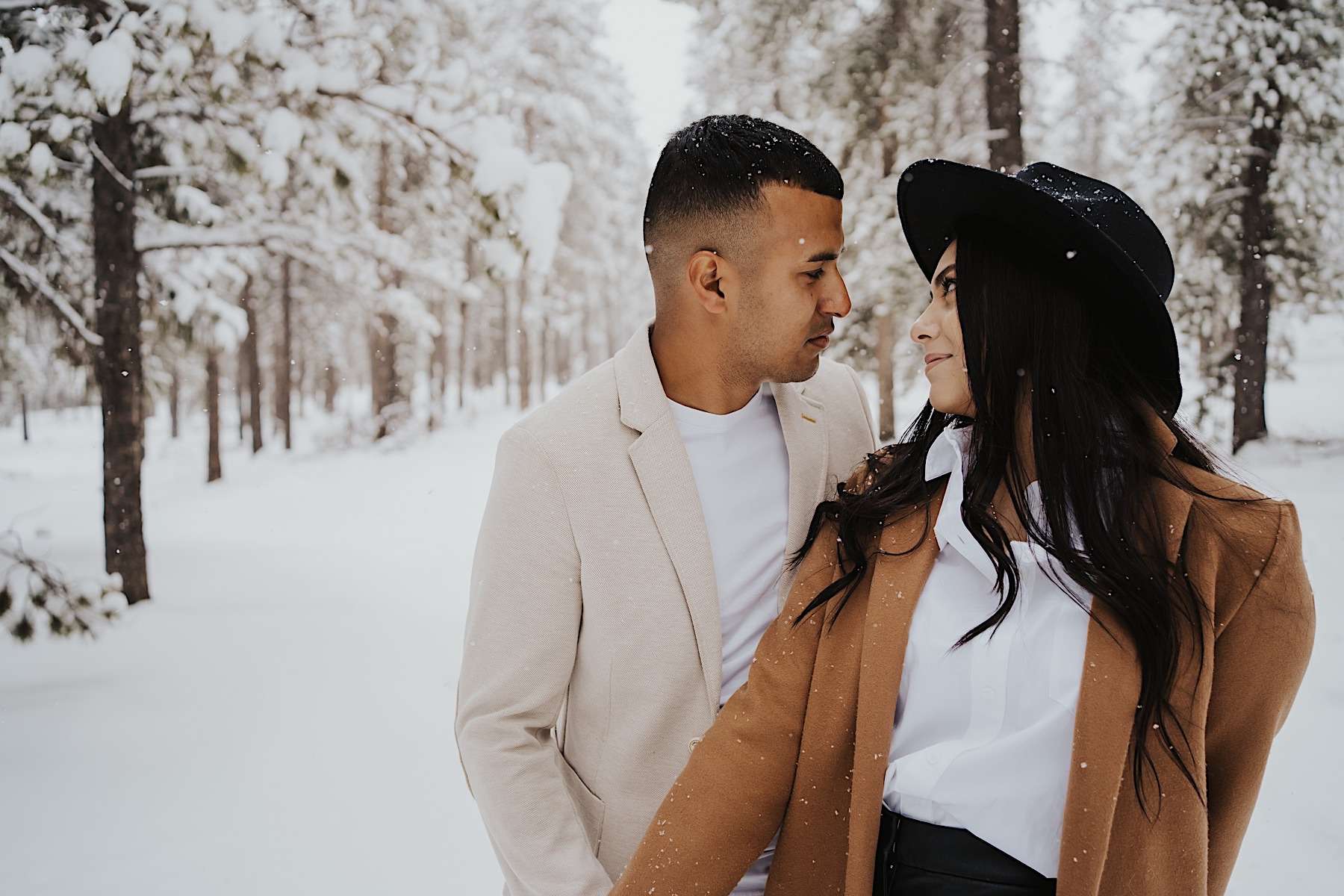 Couple in snow together